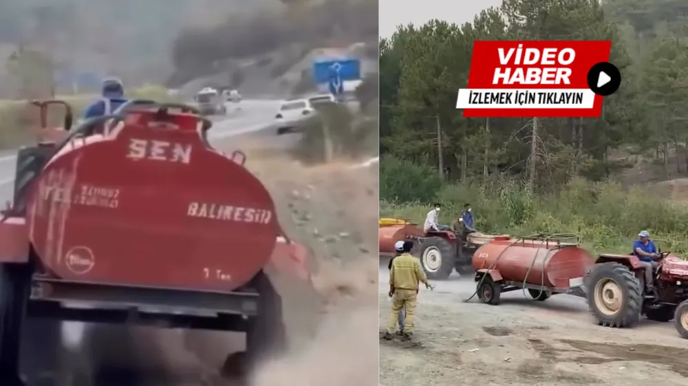 DAYANIŞMANIN EN GÜZEL GÖRÜNTÜLERİ...YANGINA JANT ÜZERİNDE GİTTİ